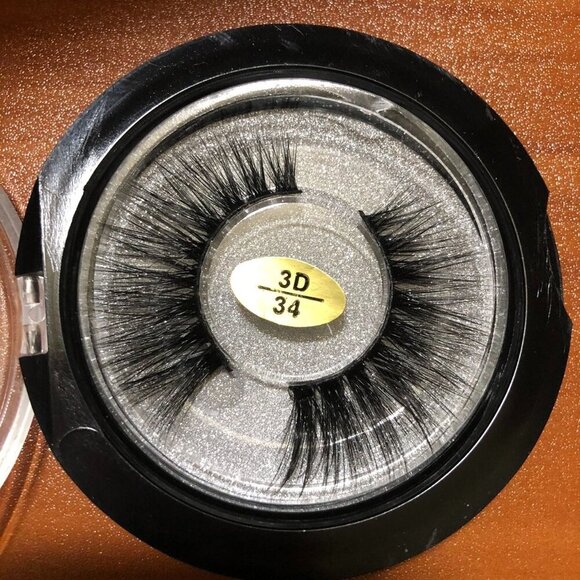 Handmade 3D Mink Lashes #34 Long Thick Eyelashes Extension 100% Real Mink - Picture 4 of 4